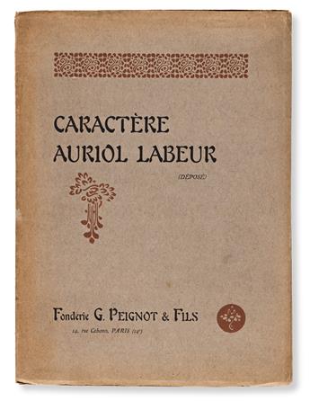 [SPECIMEN BOOK — AURIOL, GEORGE]. Caractère Auriol Labeur. Paris: G. Peignot & Fils,1904.
